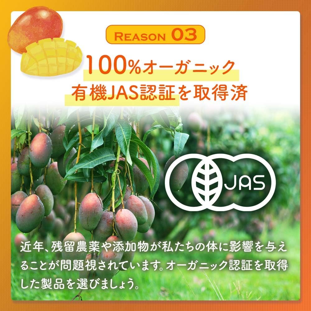 有機ドライマンゴー オーガニック 無添加 砂糖不使用 (500g - サムネイル6